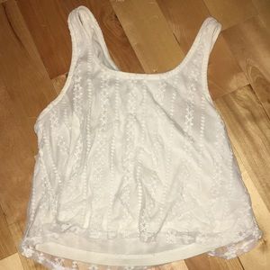 White lace tank top